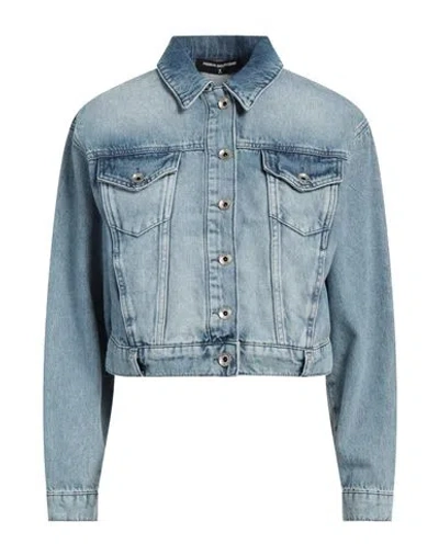 Patrizia Pepe Woman Denim Outerwear Blue Size 10 Cotton