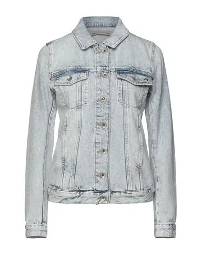 Patrizia Pepe Woman Denim Outerwear Blue Size 2 Cotton