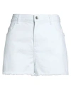 Patrizia Pepe Woman Denim Shorts Off White Size 28 Cotton In White