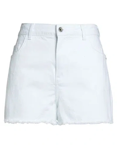 Patrizia Pepe Woman Denim Shorts Off White Size 28 Cotton