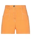 Patrizia Pepe Denim Shorts In Orange