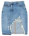 Patrizia Pepe Woman Denim Skirt Blue Size 4 Cotton In Blue