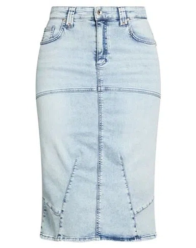 Patrizia Pepe Woman Denim Skirt Blue Size 4 Cotton, Polyester, Elastane
