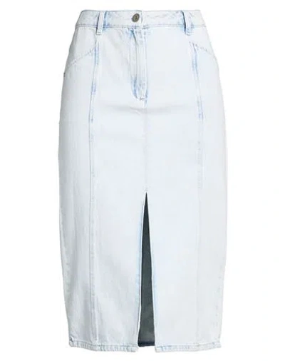 Patrizia Pepe Woman Denim Skirt Blue Size 6 Cotton