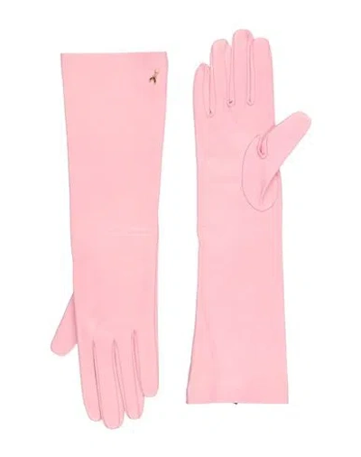 Patrizia Pepe Woman Gloves Pink Size 7.5 Lambskin