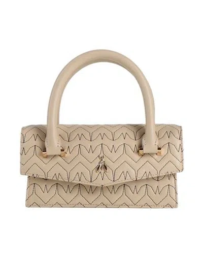 Patrizia Pepe Woman Handbag Beige Size - Leather In Sand