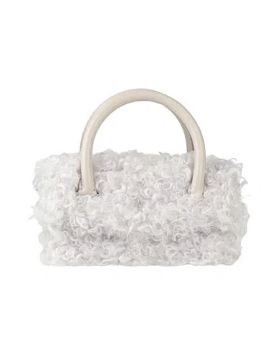 Patrizia Pepe Woman Handbag Light Grey Size - Textile Fibers, Leather In Gray