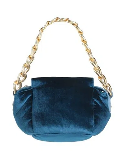 Patrizia Pepe Woman Handbag Navy Size - Textile Fibers