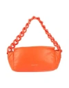 Patrizia Pepe Woman Handbag Orange Size - Leather In Orange