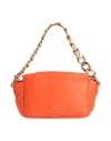Patrizia Pepe Woman Handbag Orange Size - Leather In Orange