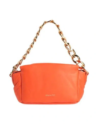 PATRIZIA PEPE PATRIZIA PEPE WOMAN HANDBAG ORANGE SIZE - LEATHER