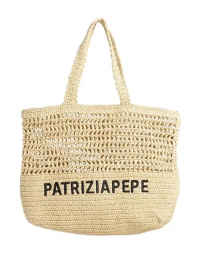 Patrizia Pepe Woman Handbag Sand Size - Textile Fibers In Beige