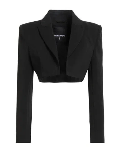 Patrizia Pepe Woman Jacket Black Size 10 Polyester, Elastane