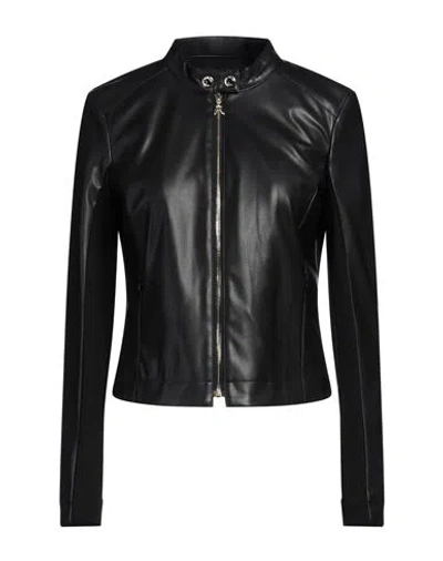 Patrizia Pepe Woman Jacket Black Size 6 Polyurethane, Polyester