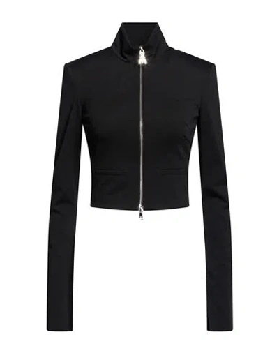 Patrizia Pepe Woman Jacket Black Size 8 Viscose, Polyamide, Elastane