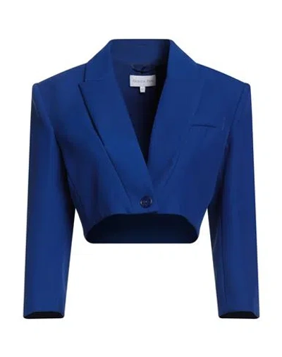 Patrizia Pepe Woman Jacket Bright Blue Size 6 Polyester, Elastane