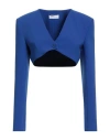 Patrizia Pepe Woman Jacket Bright Blue Size 8 Polyester, Elastane