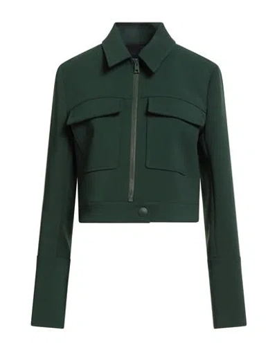 Patrizia Pepe Woman Jacket Green Size 8 Polyester, Elastane