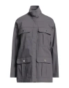 Patrizia Pepe Woman Jacket Grey Size 6 Cotton, Polyamide, Elastane In Grey