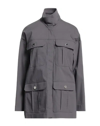 Patrizia Pepe Woman Jacket Grey Size 6 Cotton, Polyamide, Elastane