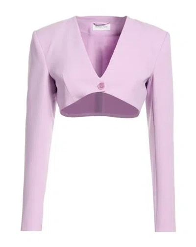 Patrizia Pepe Woman Jacket Lilac Size 8 Polyester, Elastane In Pink