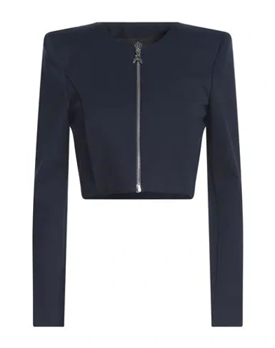 Patrizia Pepe Woman Jacket Navy Size 1 Viscose, Polyamide, Elastane, Polyester In Blue