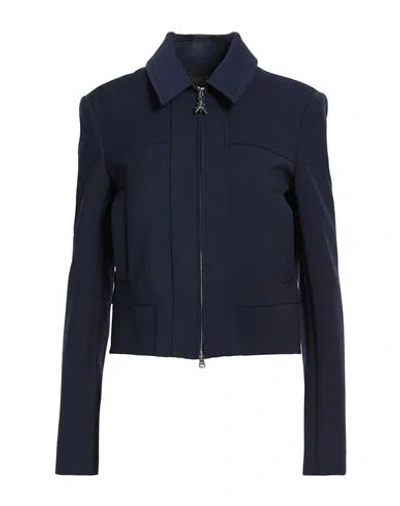 Patrizia Pepe Woman Jacket Navy Size 8 Polyester, Elastane In Blue