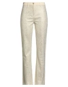 Patrizia Pepe Woman Jeans Beige Size 29 Cotton, Elastane In Gray