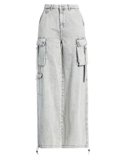 Patrizia Pepe Woman Jeans Grey Size 28 Cotton In Gray