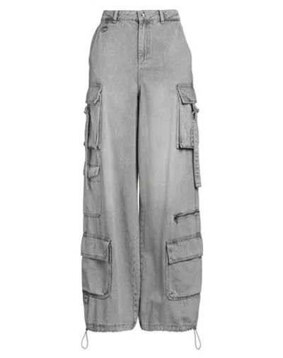 Patrizia Pepe Woman Jeans Grey Size 6 Cotton In Gray
