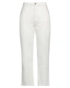 Patrizia Pepe Woman Jeans Ivory Size 28 Cotton In White