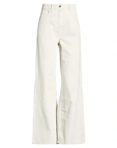 Patrizia Pepe Woman Jeans Light Grey Size 27 Cotton In White
