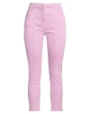 Patrizia Pepe Woman Jeans Mauve Size 27 Cotton, Polyester, Elastane In Purple