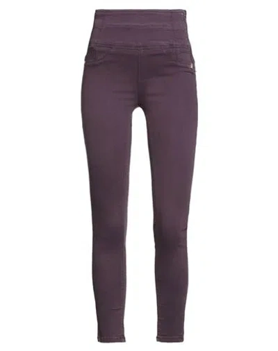 Patrizia Pepe Woman Jeans Purple Size 25 Cotton, Polyester, Elastane