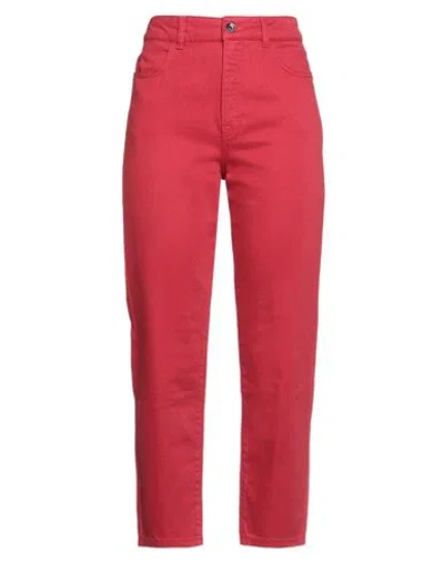 Patrizia Pepe Woman Jeans Red Size 30 Cotton