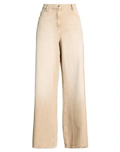 Patrizia Pepe Woman Jeans Sand Size 26 Cotton In Beige