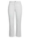 Patrizia Pepe Woman Denim Pants Ivory Size 29 Cotton In Blue