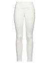 PATRIZIA PEPE PATRIZIA PEPE WOMAN JEANS WHITE SIZE 30 COTTON, POLYESTER, ELASTANE