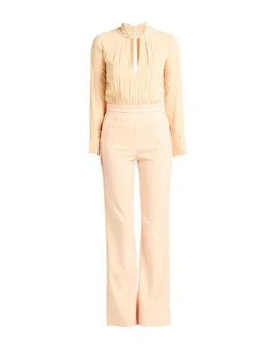 Patrizia Pepe Woman Jumpsuit Apricot Size 4 Polyester, Elastane, Viscose In Neutral