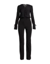 PATRIZIA PEPE PATRIZIA PEPE WOMAN JUMPSUIT BLACK SIZE 6 POLYESTER, ELASTANE, VISCOSE