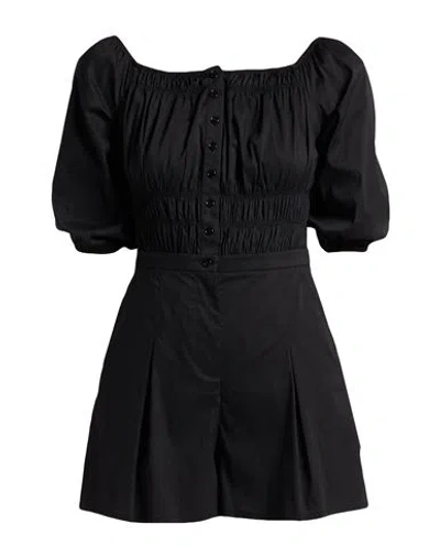 Patrizia Pepe Woman Jumpsuit Black Size 6 Cotton, Polyamide, Elastane