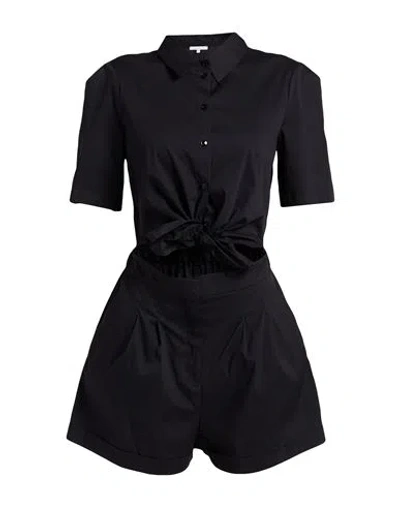 Patrizia Pepe Woman Jumpsuit Black Size 8 Cotton, Polyamide, Elastane