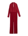 Patrizia Pepe Woman Jumpsuit Brick Size 10 Polyester, Elastane, Viscose In Red