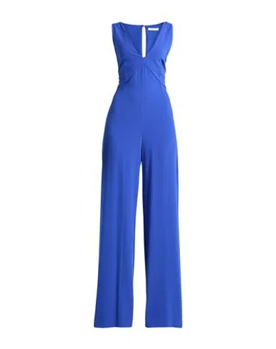 Patrizia Pepe Woman Jumpsuit Bright Blue Size 10 Polyester, Elastane