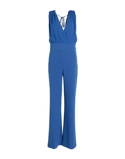 Patrizia Pepe Woman Jumpsuit Bright Blue Size 8 Polyester, Elastane