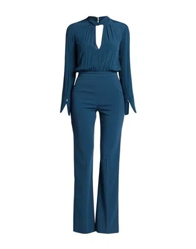 Patrizia Pepe Woman Jumpsuit Deep Teal Size 8 Polyester, Elastane, Viscose In Green