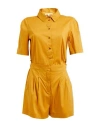 Patrizia Pepe Woman Jumpsuit Mustard Size 10 Cotton, Polyamide, Elastane In Yellow