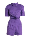 Patrizia Pepe Woman Jumpsuit Purple Size 8 Cotton, Polyamide, Elastane