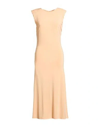 Patrizia Pepe Woman Maxi Dress Apricot Size 1 Acetate, Polyamide, Elastane In Orange