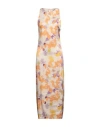Patrizia Pepe Woman Maxi Dress Apricot Size 10 Viscose, Elastane In Orange